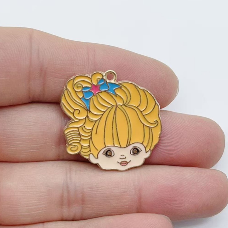 10pcs Cute Little Girl Enamel  - đánh giá và giá Jewelry Making Diy